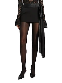 Bruni Tie-Waist Miniskirt