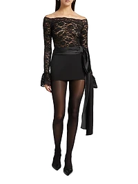 Bruni Tie-Waist Miniskirt