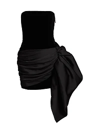 Seb Ruched Bandeau Minidress