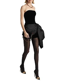 Seb Ruched Bandeau Minidress