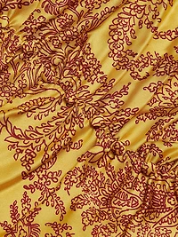 Olympia Paisley Ruffle Midi-Dress