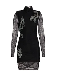 Marlene Embellished Paisley Minidress