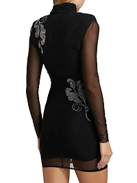 Marlene Embellished Paisley Minidress