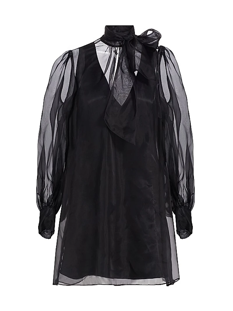 Reo Silk Organza Minidress