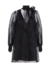 Reo Silk Organza Minidress