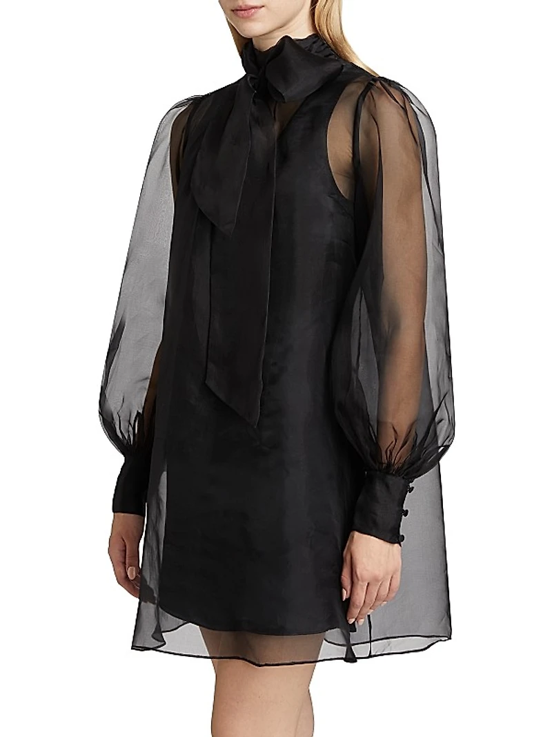 Reo Silk Organza Minidress