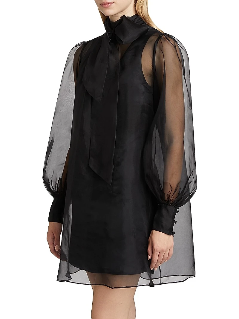 Reo Silk Organza Minidress