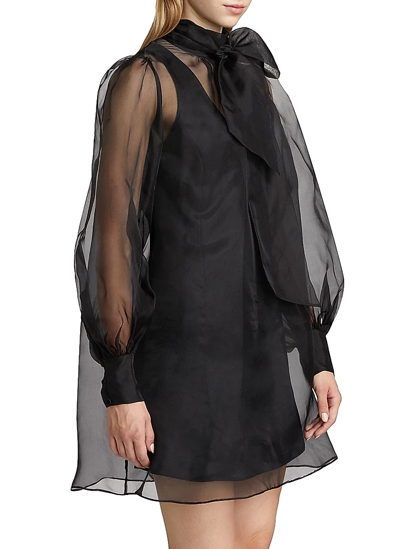 Reo Silk Organza Minidress