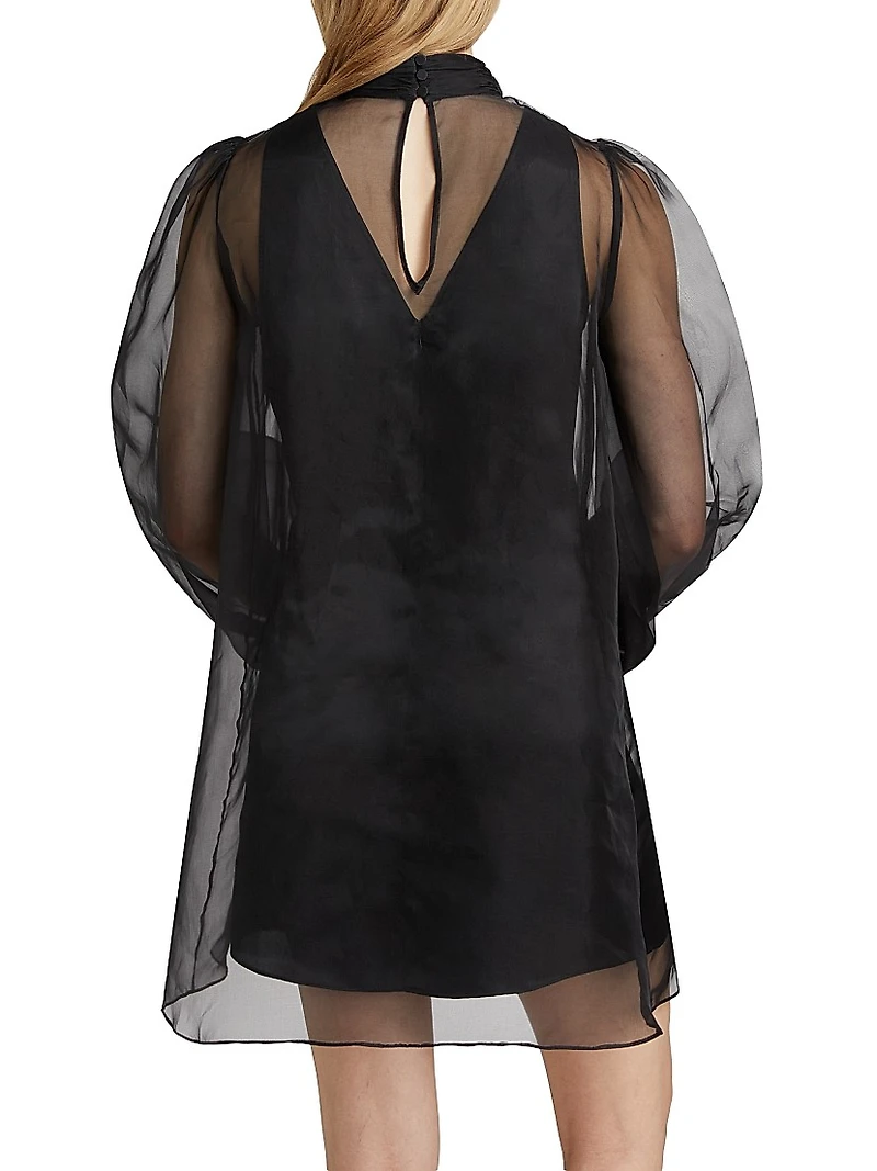 Reo Silk Organza Minidress