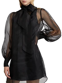 Reo Silk Organza Minidress