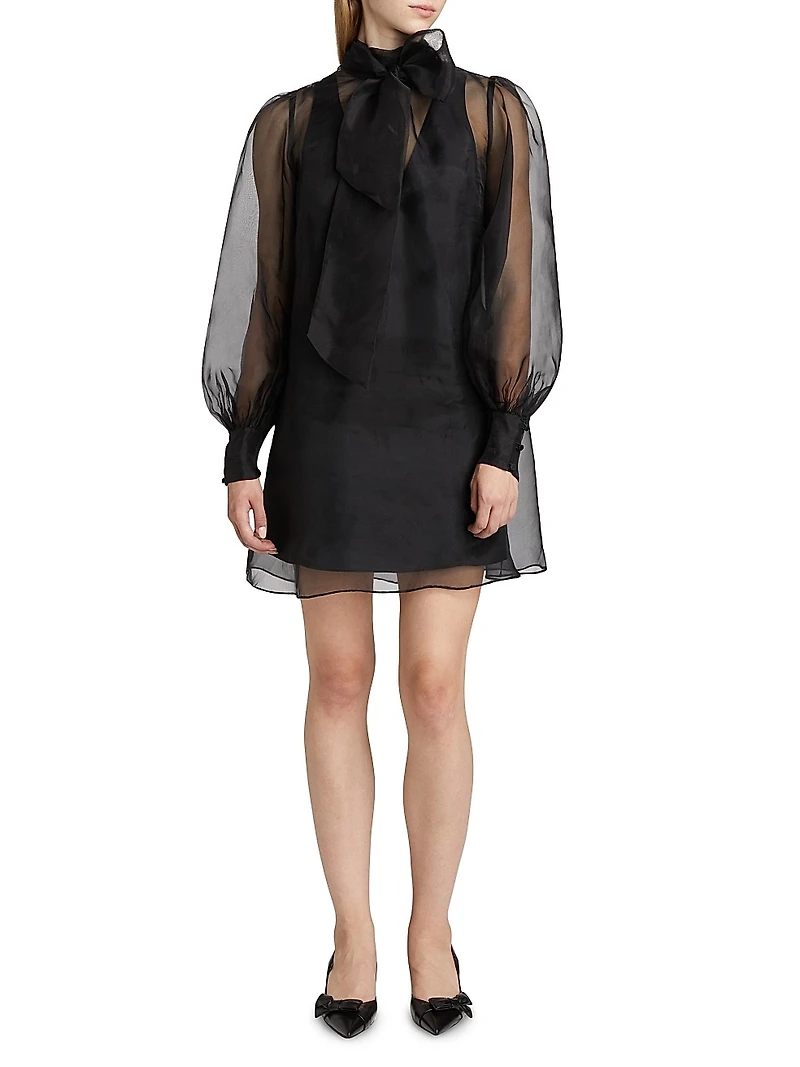 Reo Silk Organza Minidress