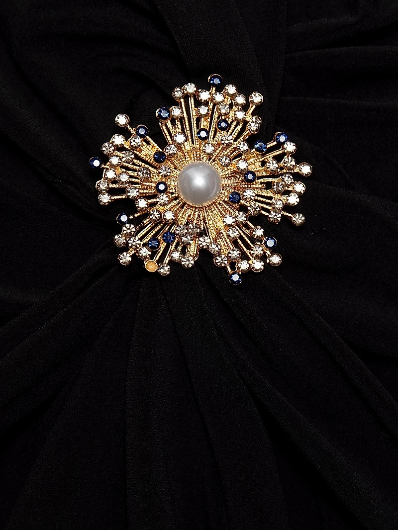 Sandry Crystal-Embellished Halterneck Gown