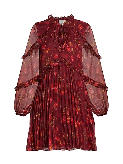 Robin Floral Chiffon Minidress