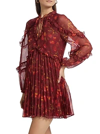 Robin Floral Chiffon Minidress