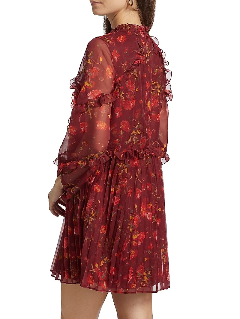 Robin Floral Chiffon Minidress