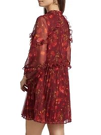 Robin Floral Chiffon Minidress