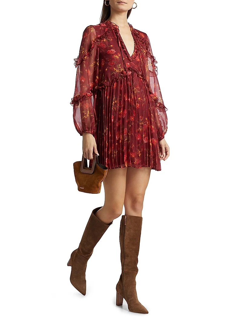 Robin Floral Chiffon Minidress