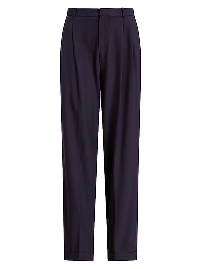 Wool Straight-Leg Pants