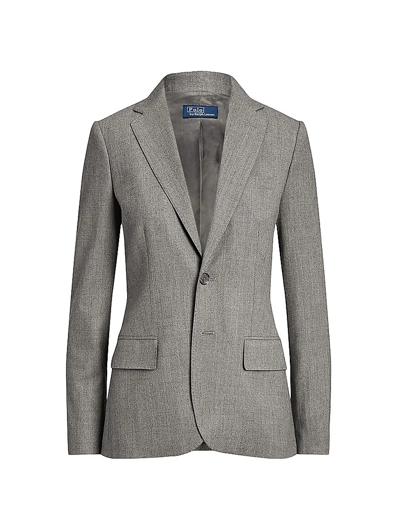 Single-Breasted Flannel Blazer