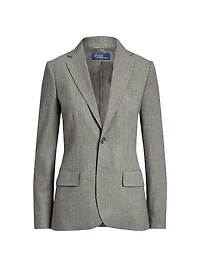 Single-Breasted Flannel Blazer