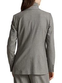 Single-Breasted Flannel Blazer