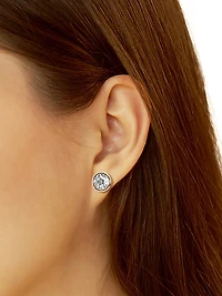 14K Gold & Diamond Bezel Stud Earrings/0.50.6.00 TCW