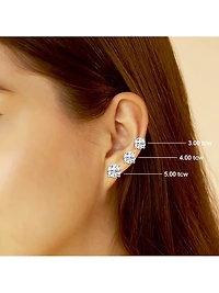 14K Gold & Diamond Bezel Stud Earrings/0.50.6.00 TCW