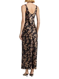 Clare Floral Silk Slip Gown