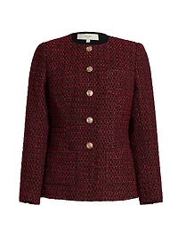 Wrenley Metallic Wool-Blend Tweed Jacket