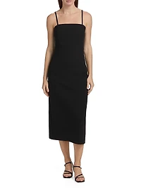 Jasmine Cotton-Blend Midi-Dress