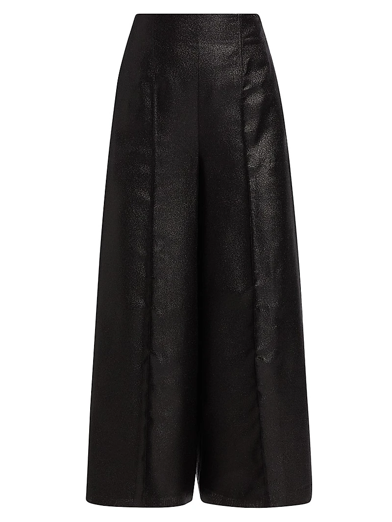 Venus Metallic Wide-Leg Pants