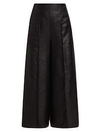 Venus Metallic Wide-Leg Pants