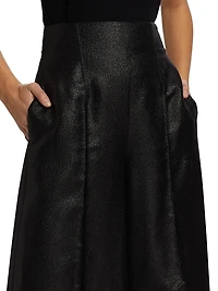 Venus Metallic Wide-Leg Pants