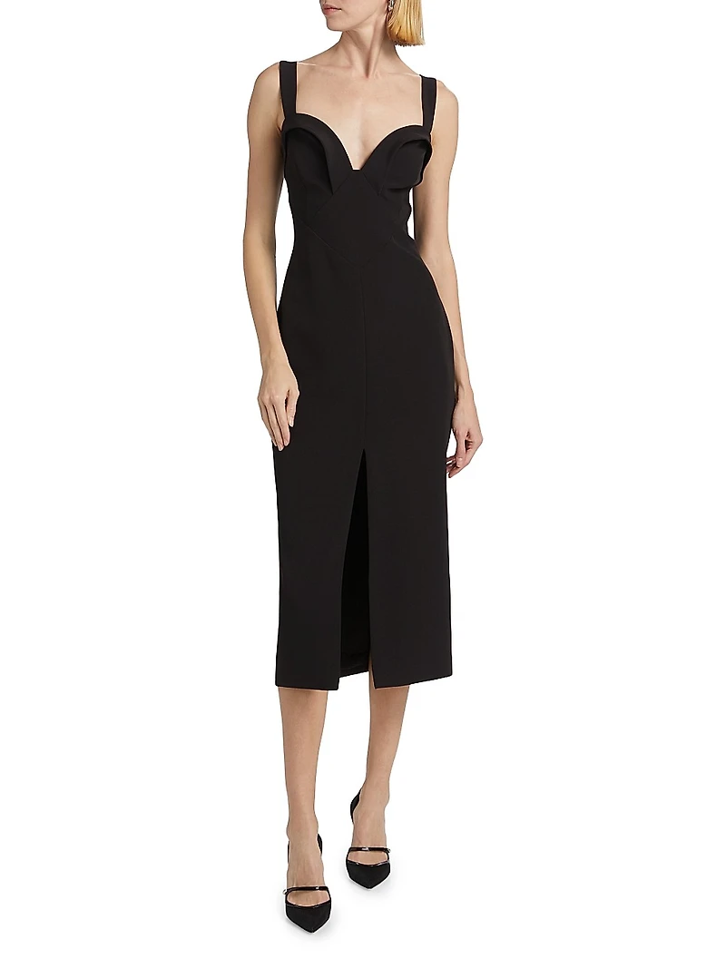 Maxine Sculpted Midi-Dress