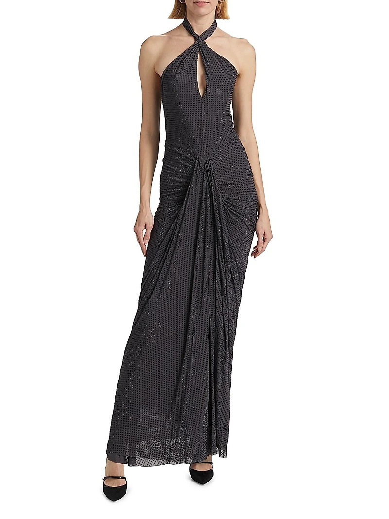Karina Mesh Cut-Out Gown