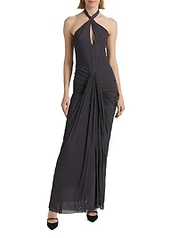 Karina Mesh Cut-Out Gown