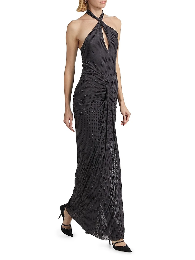 Karina Mesh Cut-Out Gown