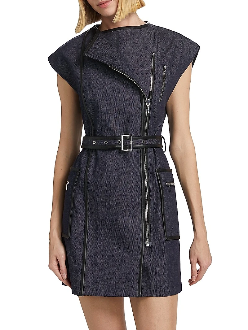 Devon Denim Zip Minidress