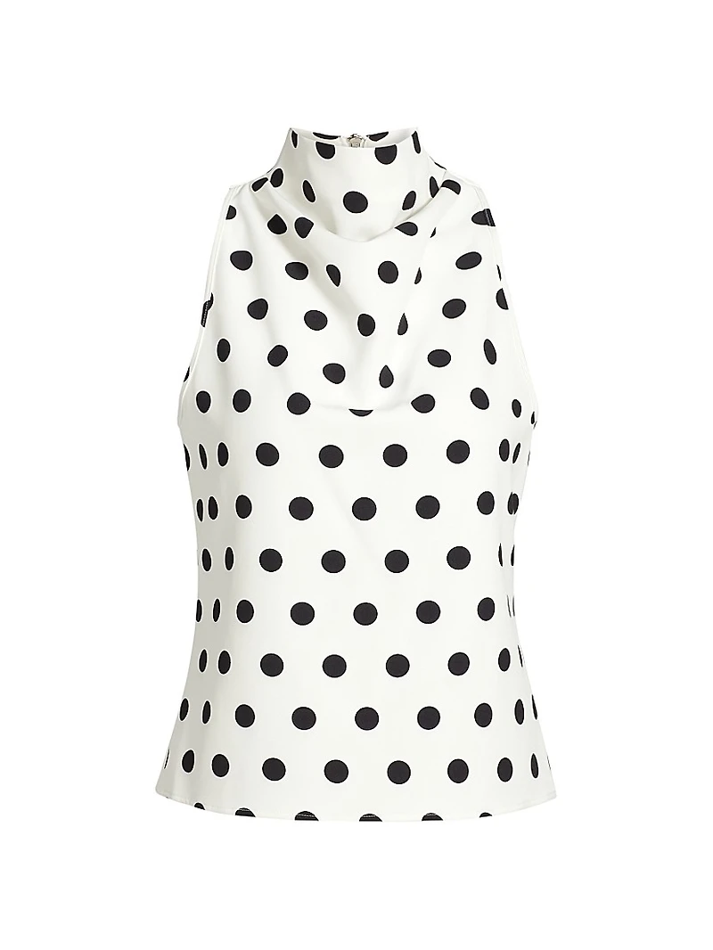 Julia Polka Dot Drape Top