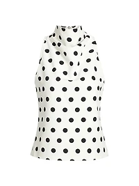 Julia Polka Dot Drape Top