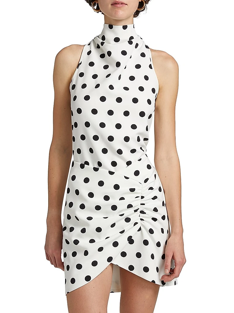 Julia Polka Dot Drape Top