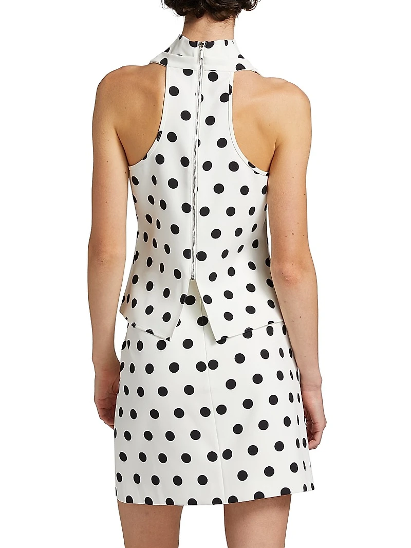 Julia Polka Dot Drape Top