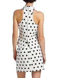 Julia Polka Dot Drape Top