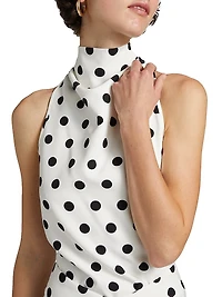 Julia Polka Dot Drape Top