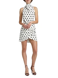 Julia Polka Dot Drape Top