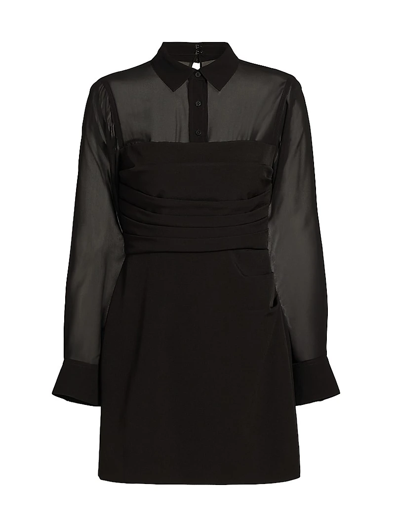 Whitley Chiffon & Crêpe Shirtdress