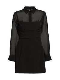 Whitley Chiffon & Crêpe Shirtdress