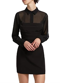 Whitley Chiffon & Crêpe Shirtdress