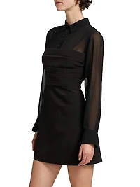 Whitley Chiffon & Crêpe Shirtdress