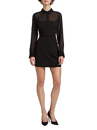 Whitley Chiffon & Crêpe Shirtdress